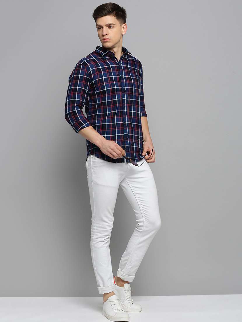 mens checks casual shirt - 19410004 -  Standard Image - 3