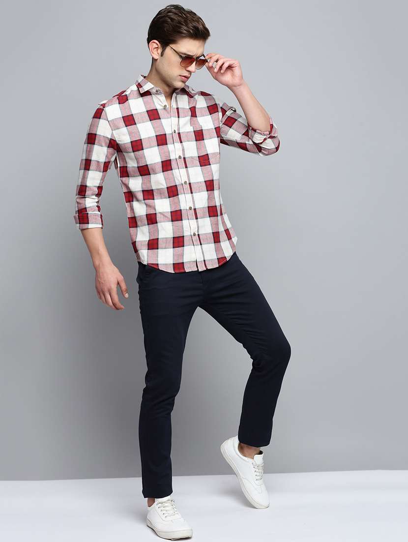 mens checks casual shirt - 19410024 -  Standard Image - 3