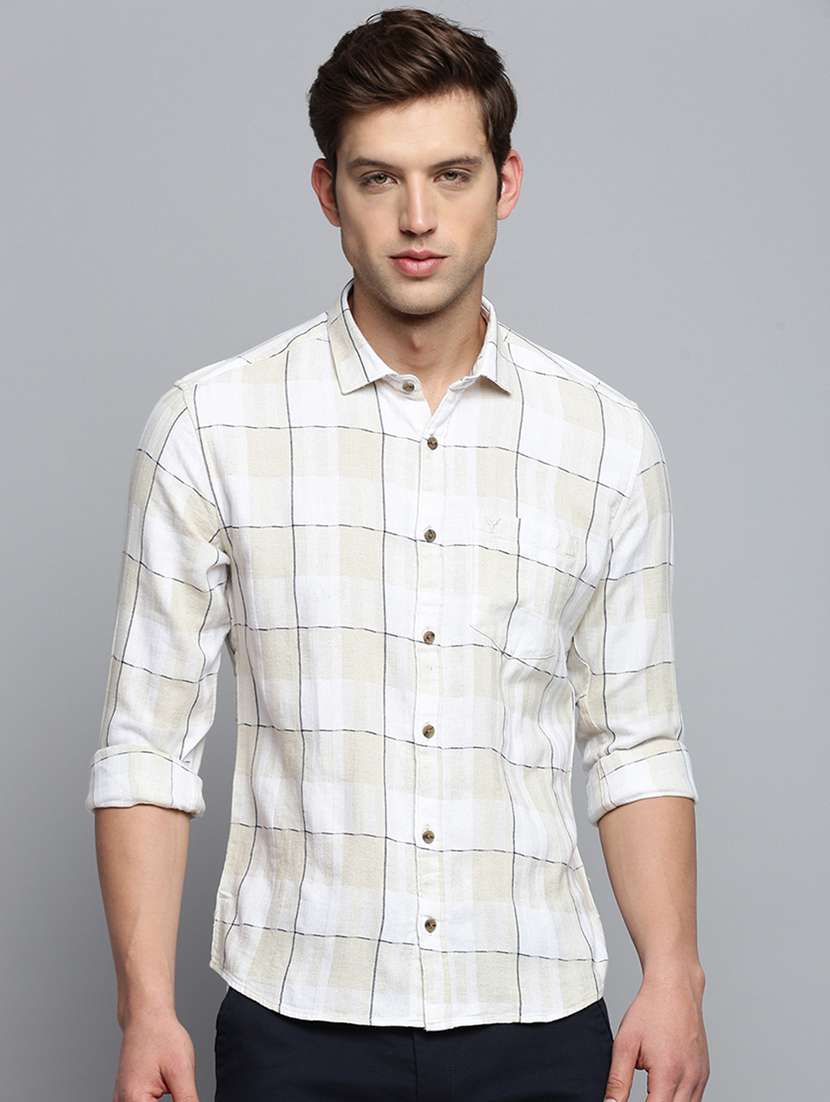 mens checks casual shirt - 19410026 -  Zoom Image - 0