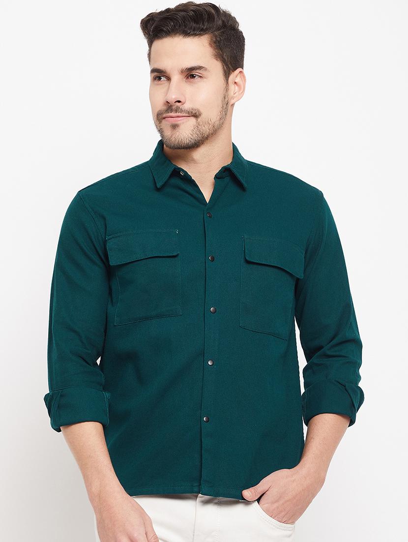 men denim casual shirt - 19410415 -  Zoom Image - 0