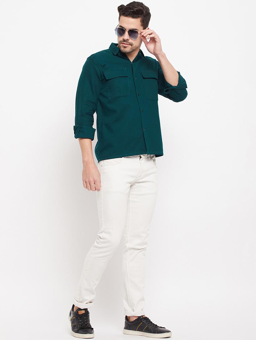 men denim casual shirt - 19410415 - Standard Image - 3
