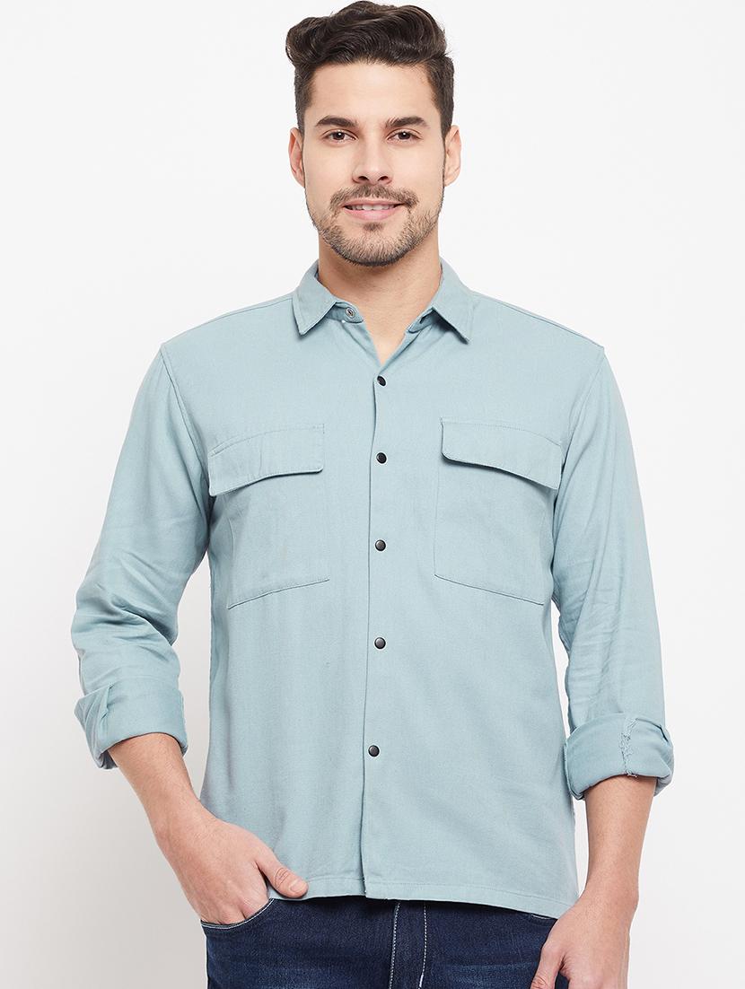 men denim casual shirt - 19410418 - Zoom Image - 0