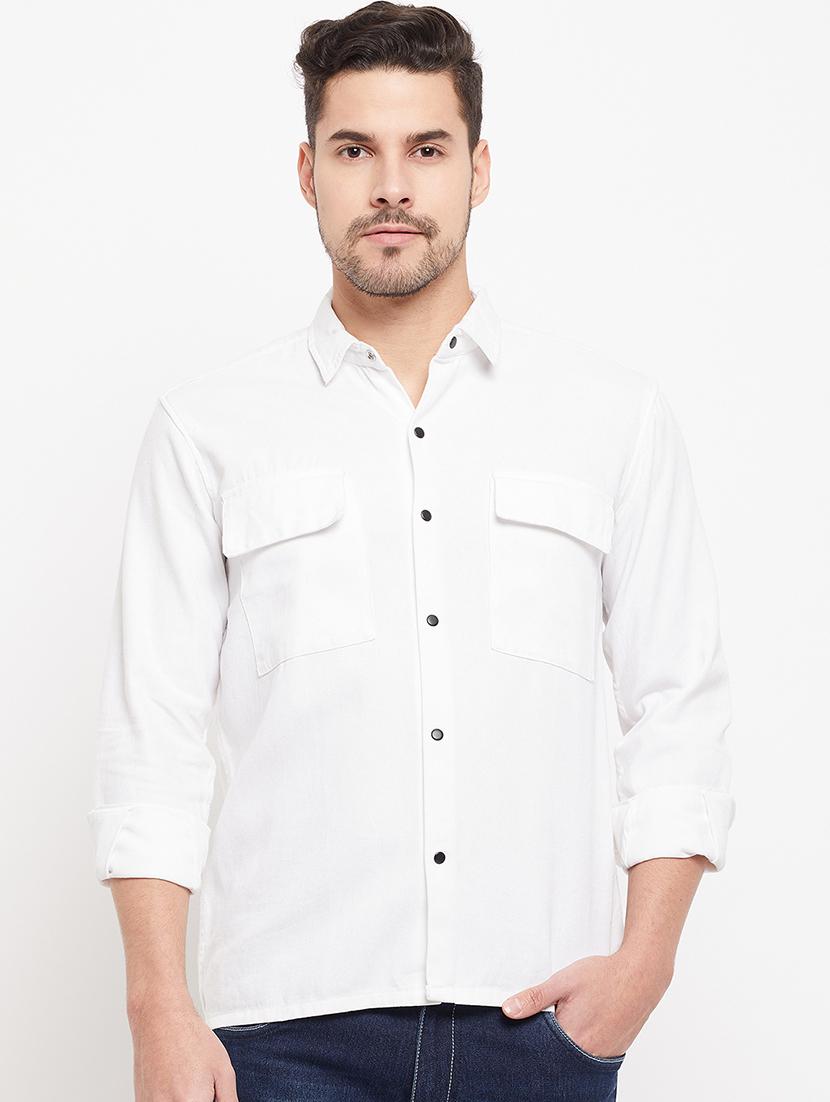 men denim casual shirt - 19410419 -  Zoom Image - 0