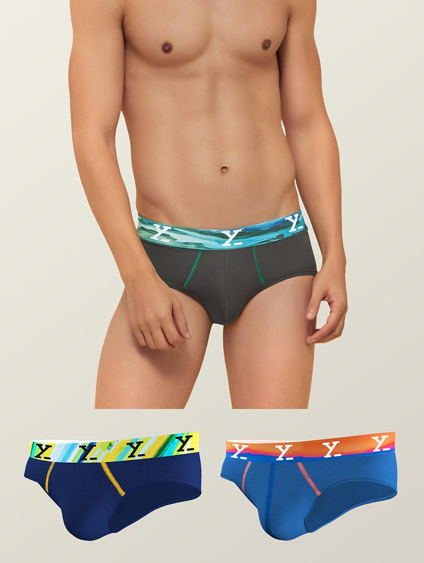 pack of 3 solid briefs - 19411229 -  Zoom Image - 0