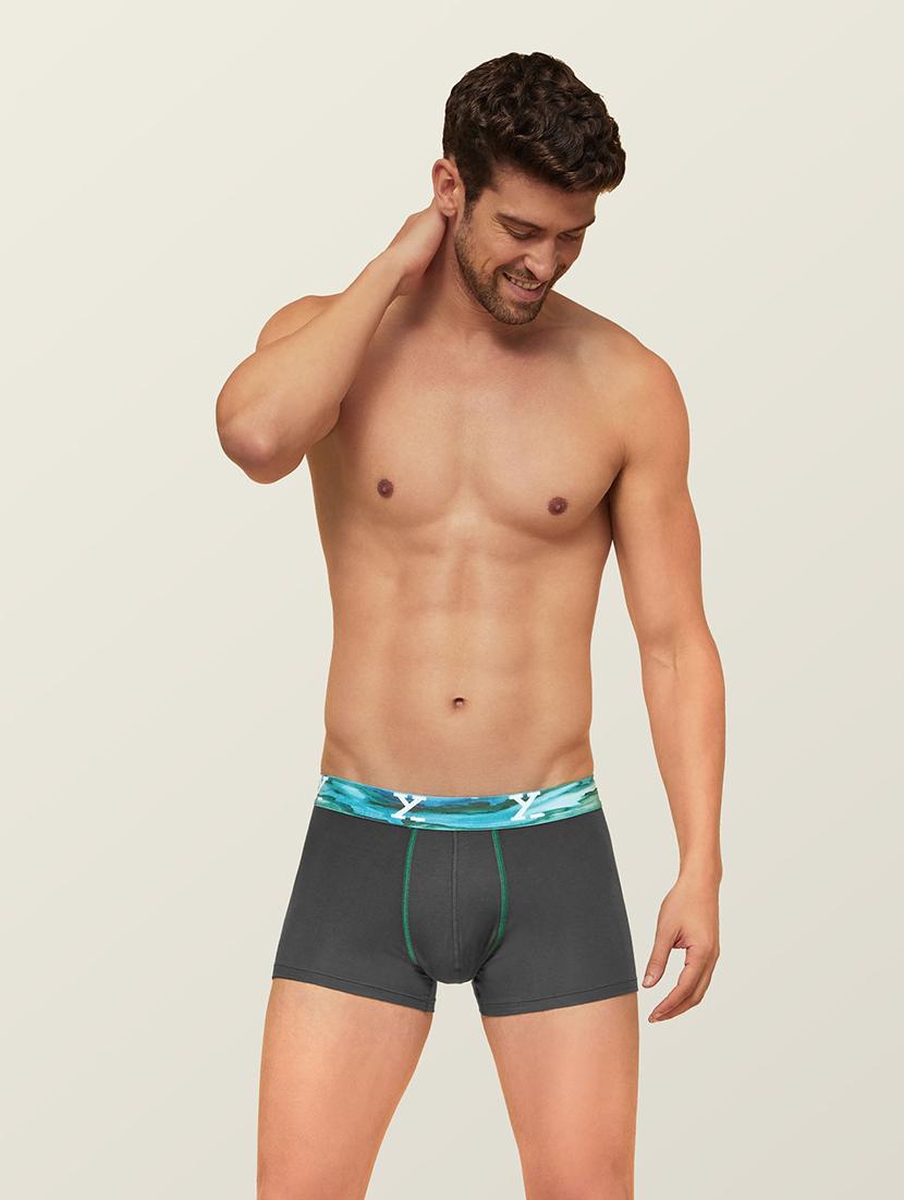 grey solid trunks - 19411245 - Standard Image - 3