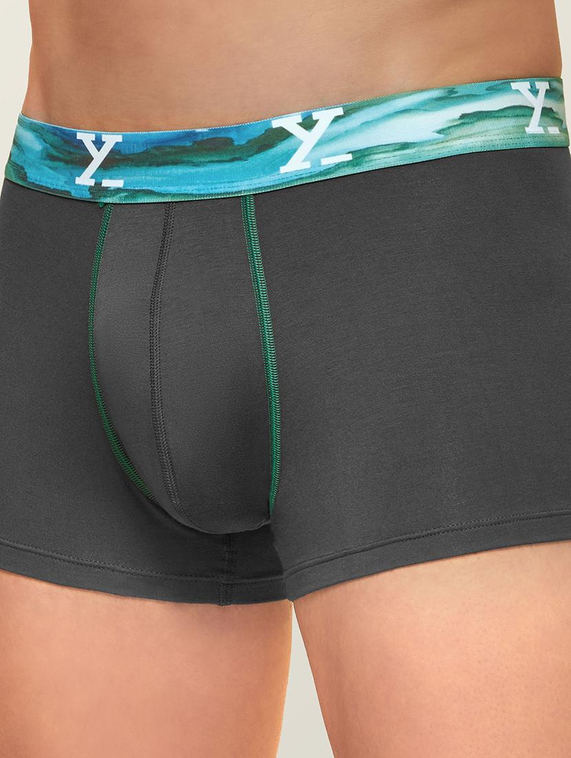 grey solid trunks - 19411245 - Standard Image - 5