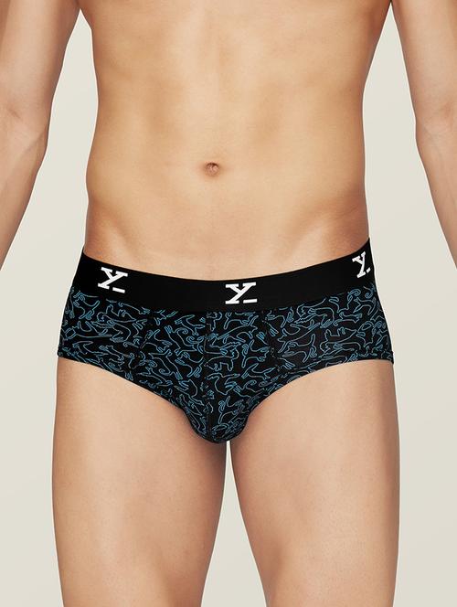black printed trunk brief  - 19411283 -  Standard Image - 0