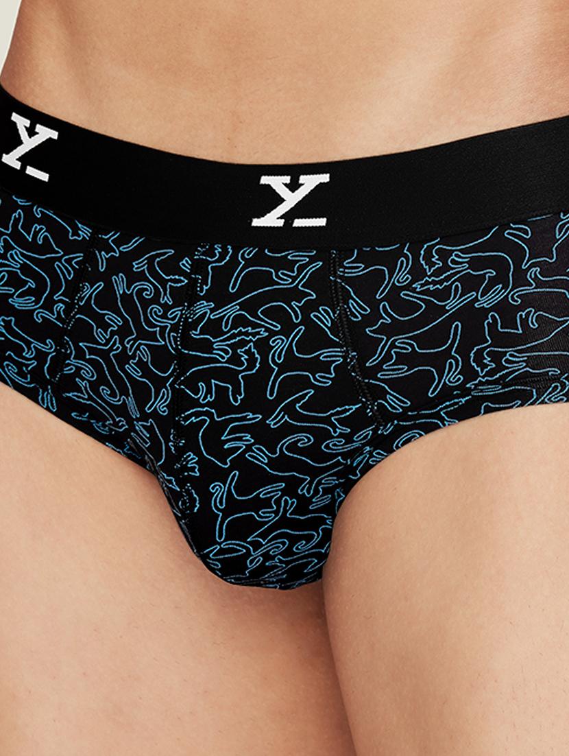 black printed trunk brief - 19411283 - Standard Image - 3