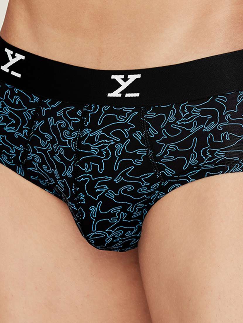 black  printed trunk brief  - 19411284 -  Standard Image - 3