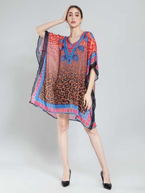 printed polyester kaftan  - 19411664 -  Standard Image - 0