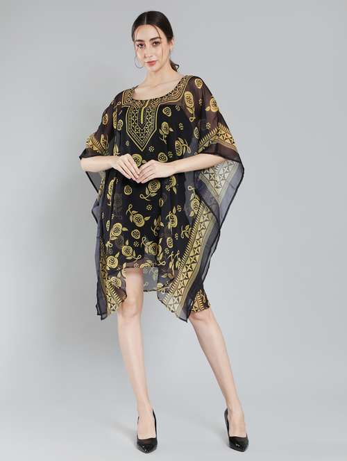 printed polyester kaftan - 19411665 - Standard Image - 0
