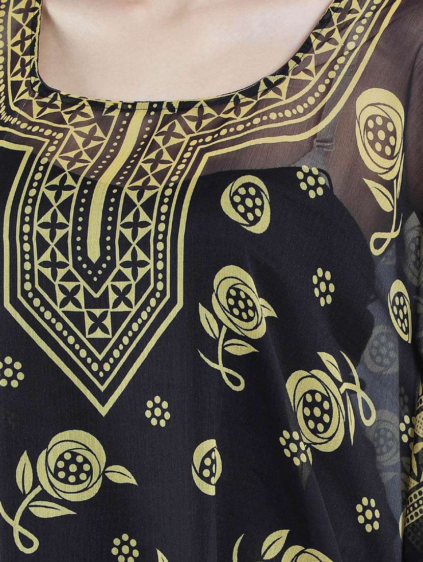 black printed dresses kaftan - 19411666 -  Standard Image - 5