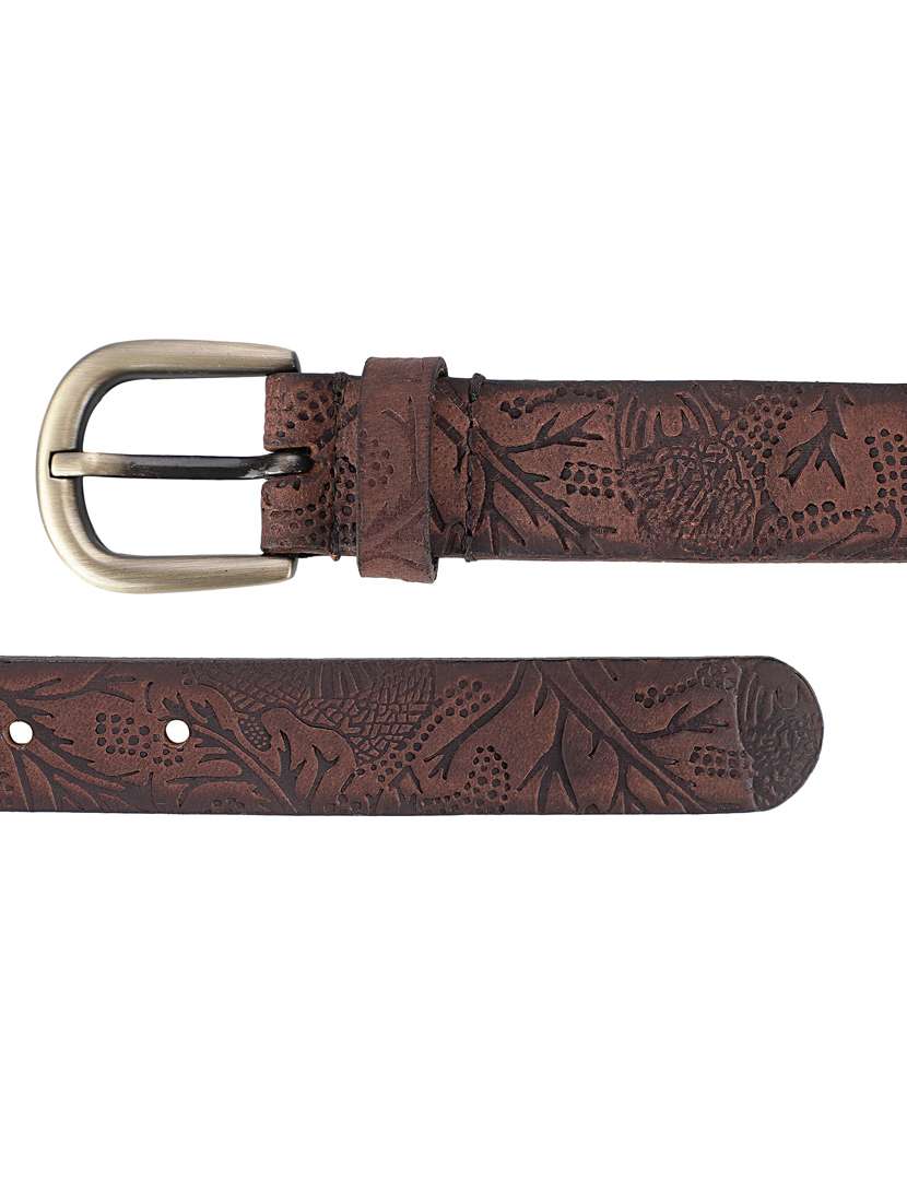 batik pattern embossed belt - 19412042 -  Standard Image - 3