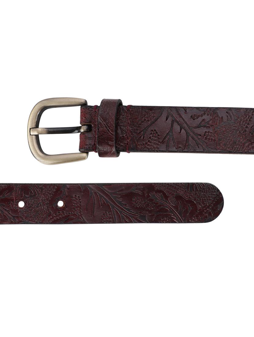 batik pattern embossed belt - 19412060 - Standard Image - 3