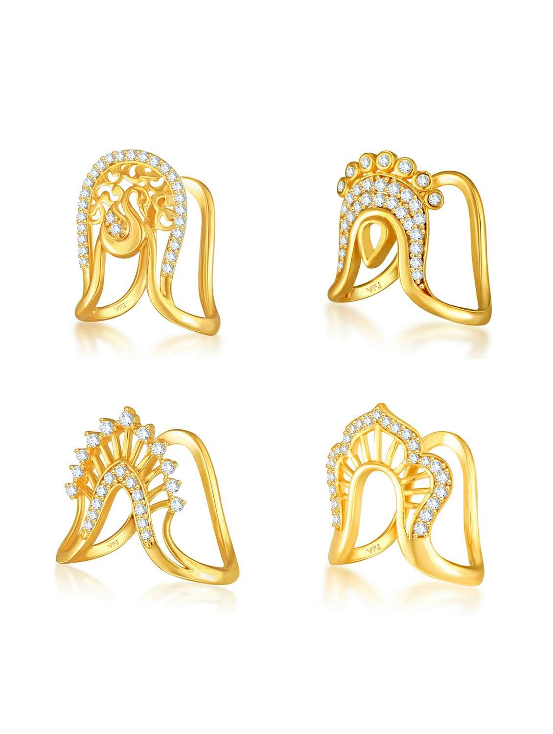 gold brass combo ring