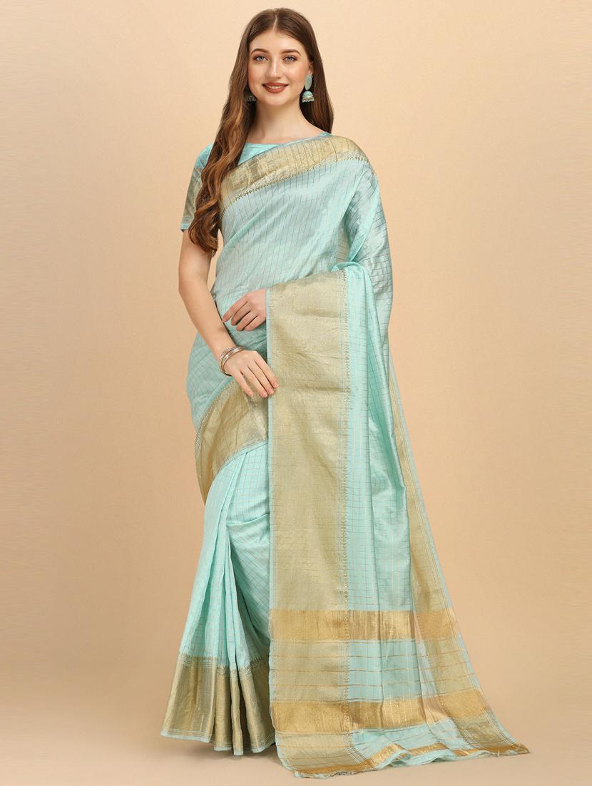 checked banarasi saare - 19413141 - Zoom Image - 0