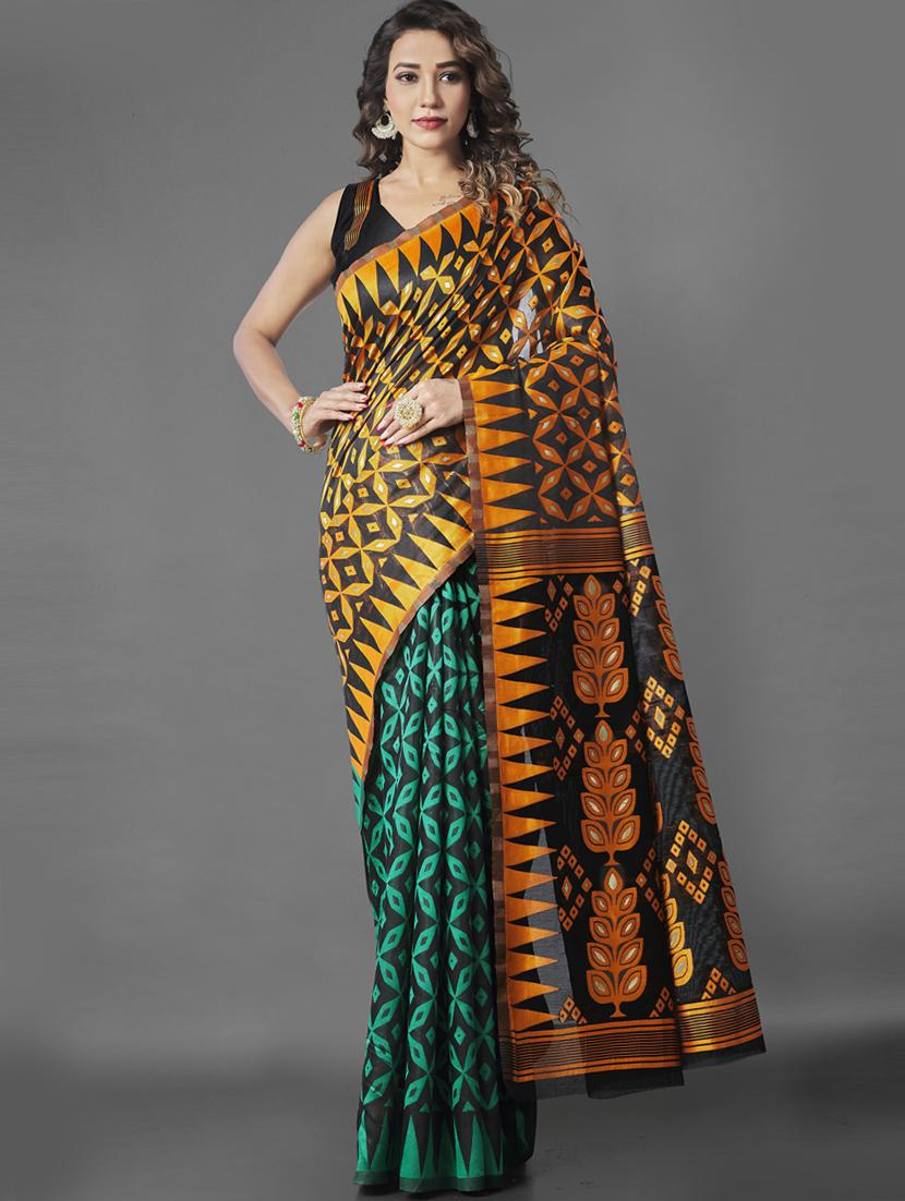 self design jamdani saree with blouse - 19413204 - Zoom Image - 0
