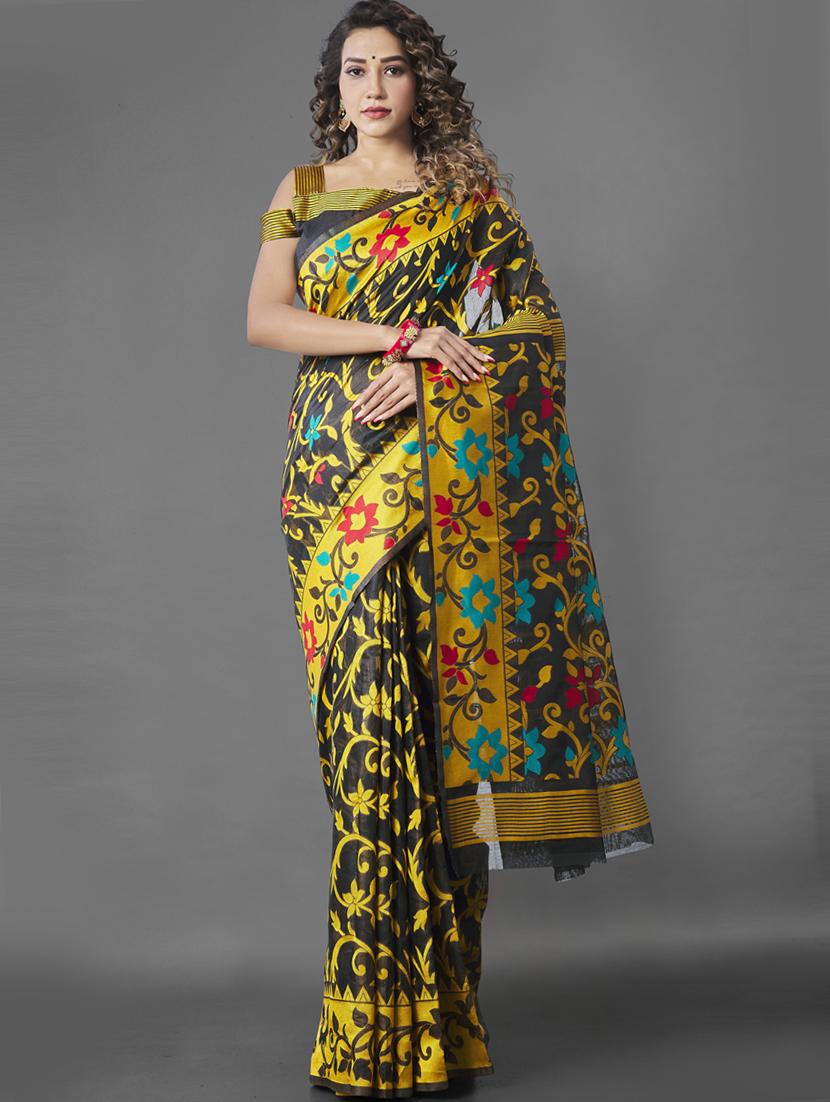 self design jamdani saree - 19413210 - Zoom Image - 0