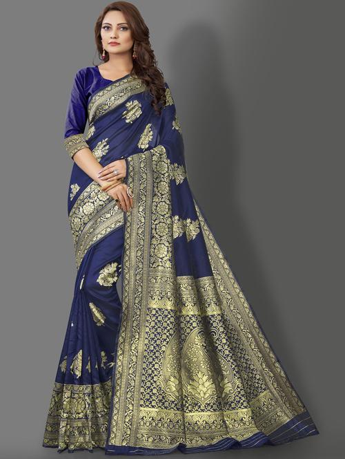 self design banarasi saree - 19413230 -  Standard Image - 0