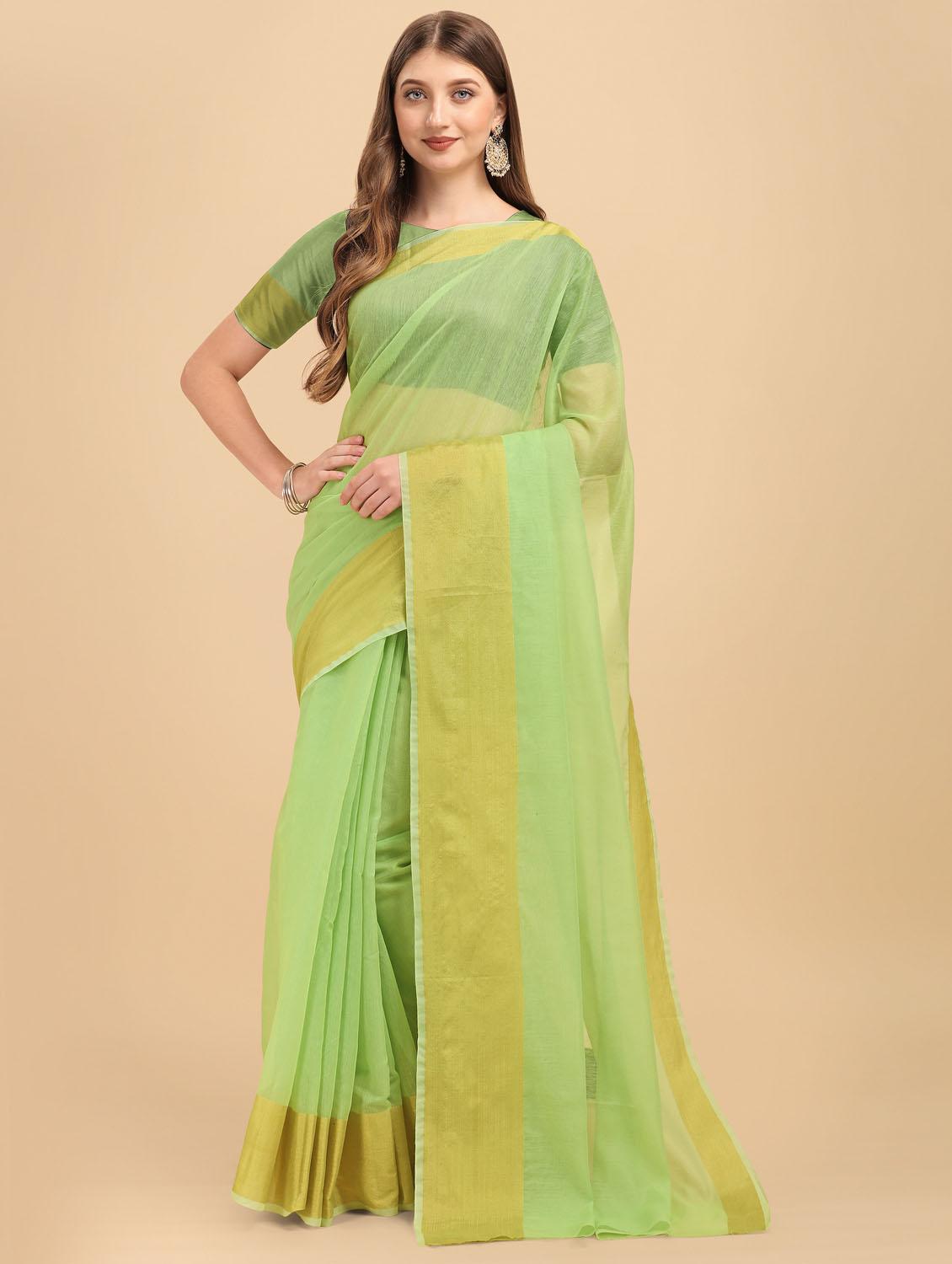 solids banarasi saree with blouse - 19413324 - Zoom Image - 0