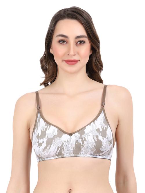 olive cotton regular bra - 19413475 - Standard Image - 0