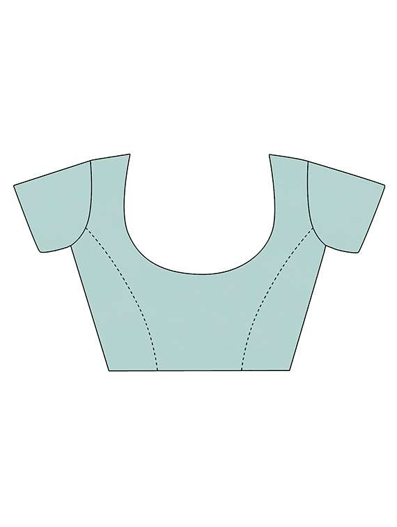 turquoise georgette embroidered saree with blouse - 19413532 -  Standard Image - 3