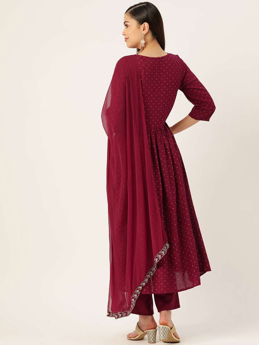 women three quarter sleeve kurta pant with dupatta set - 19414205 -  Standard Image - 3