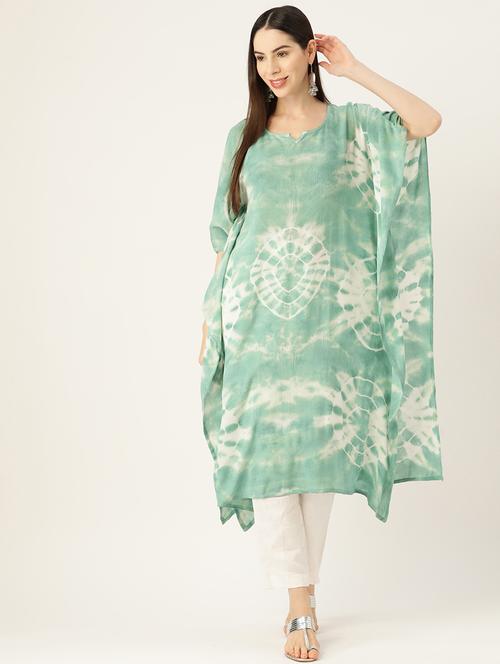 tie and dye notch neck kaftan - 19414228 - Standard Image - 0
