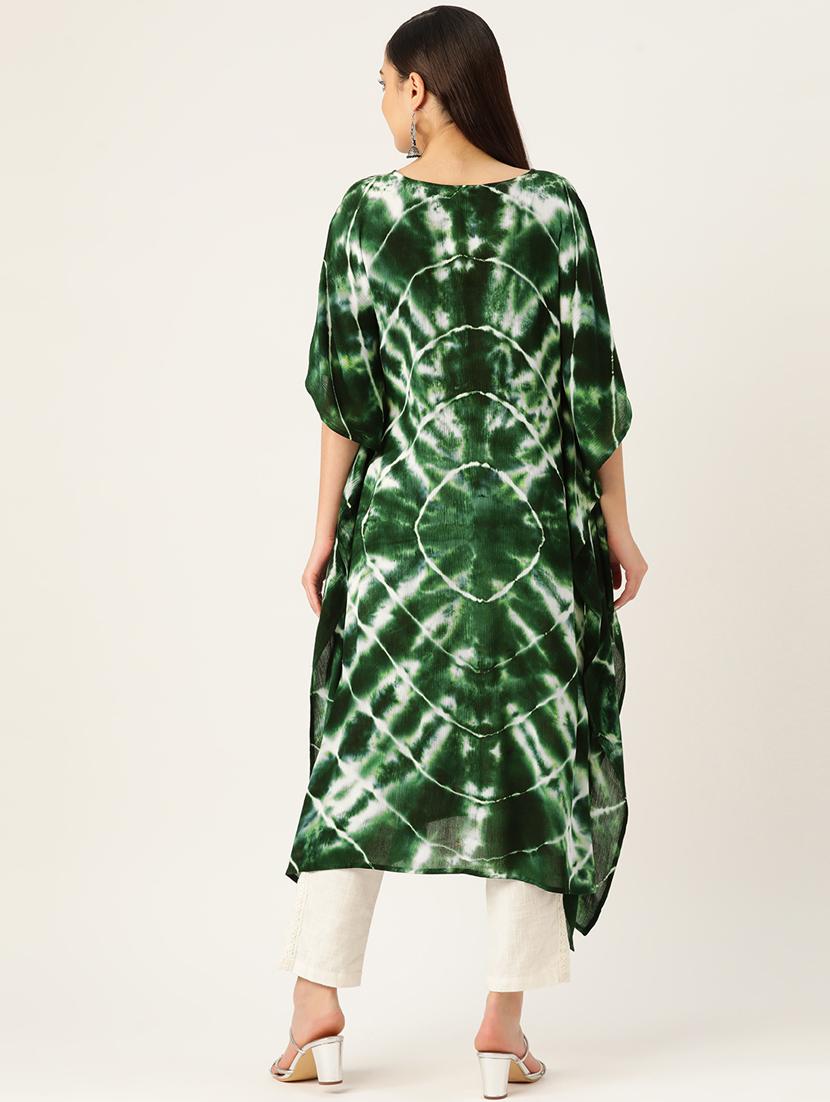 tie and dye notch neck kaftan - 19414231 - Standard Image - 3