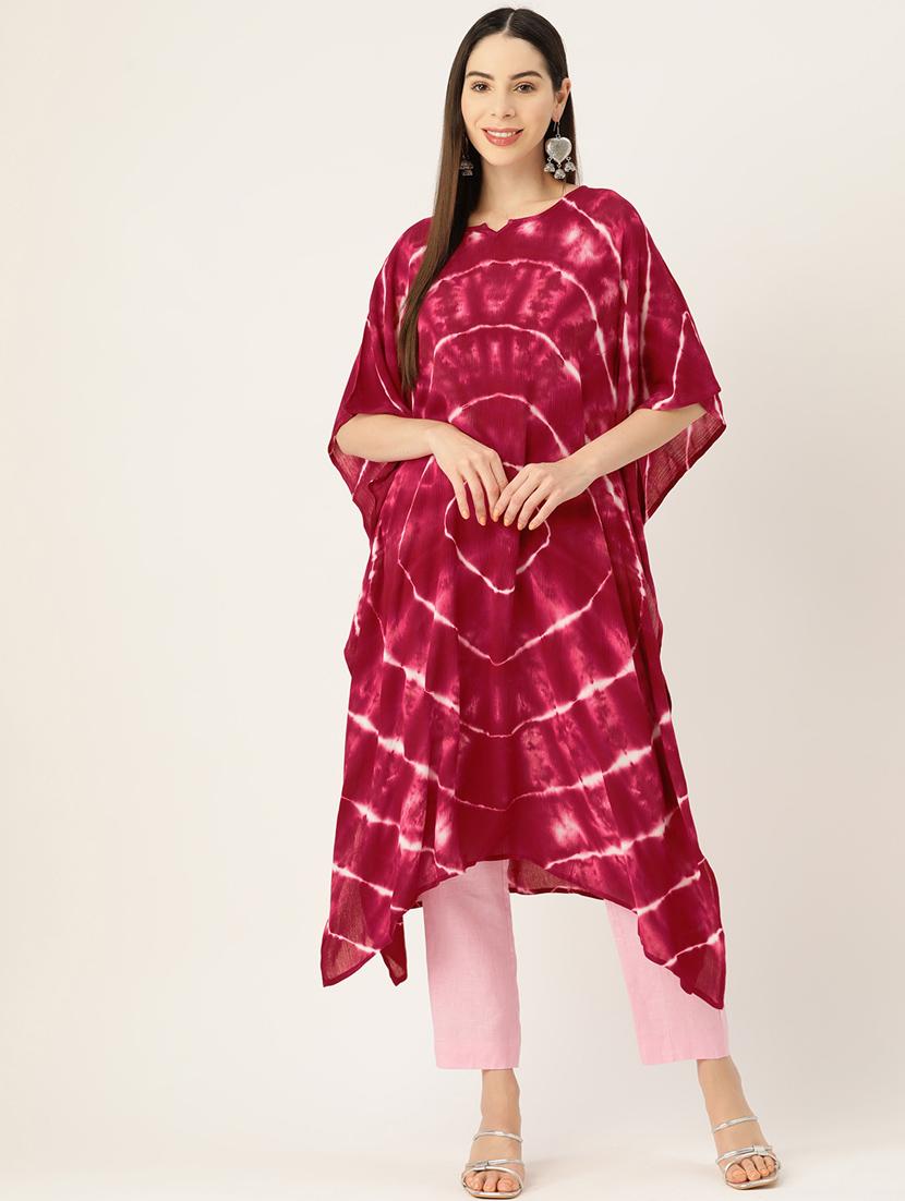 tie and dye notch neck kaftan - 19414235 - Zoom Image - 0