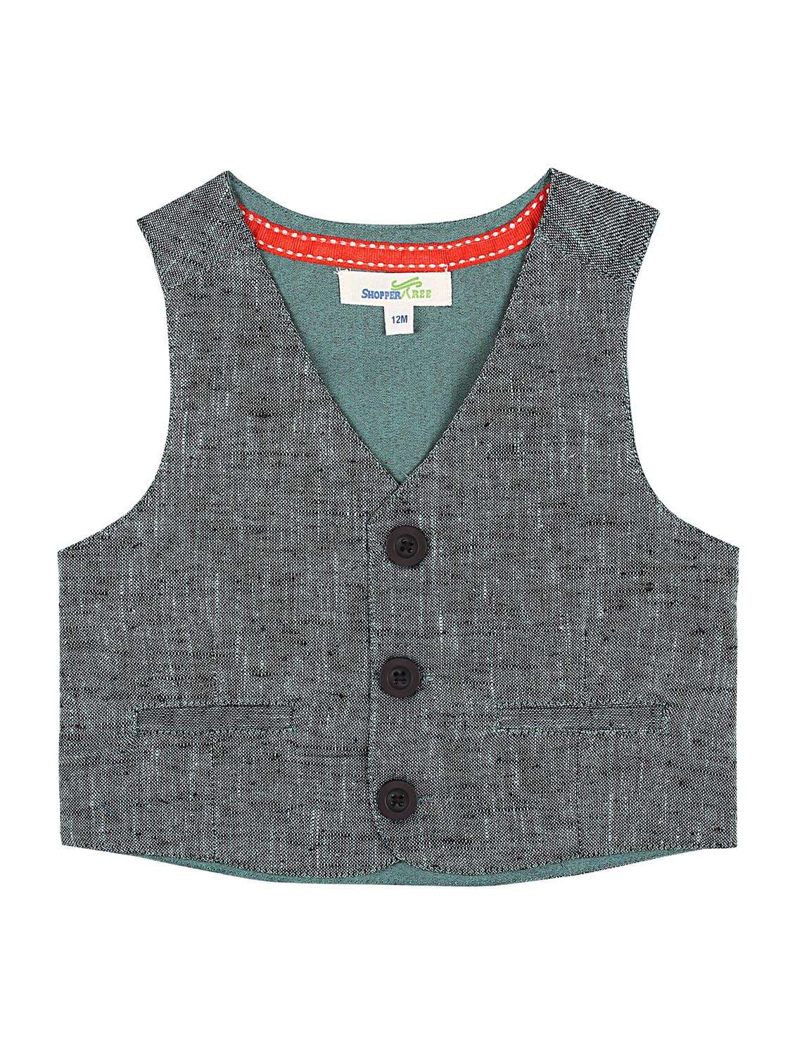 boys v-neck solid regular jackets & coat