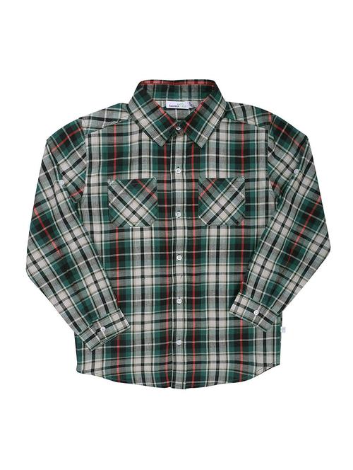 boys checked printed shirt - 19414474 - Standard Image - 0