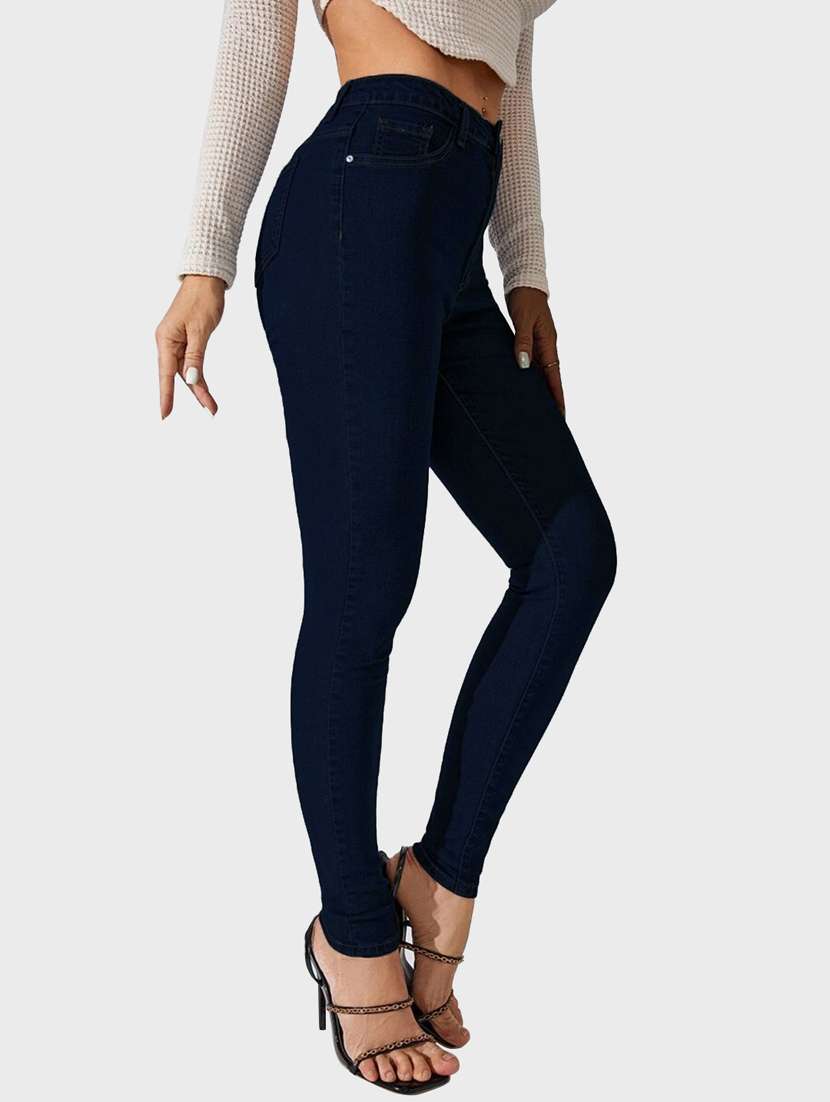 women's plain skinny fit jeans