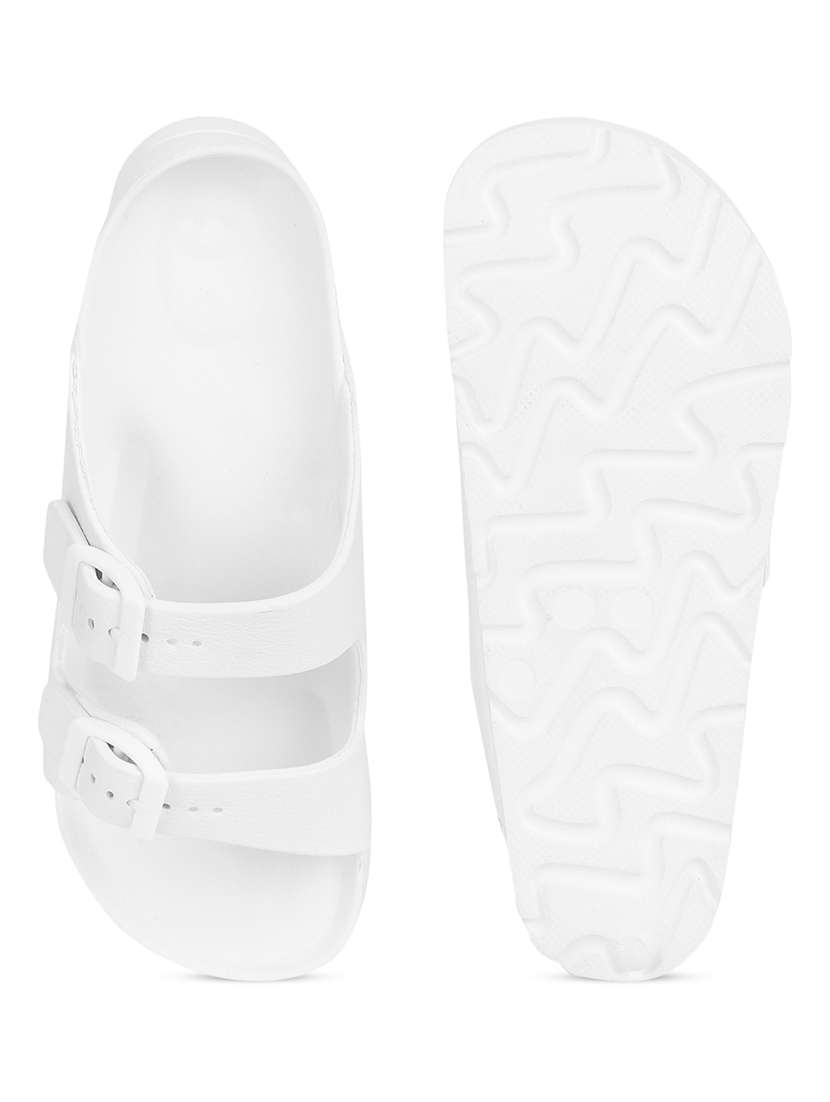 white slip on adjustable slides - 19415380 - Standard Image - 5