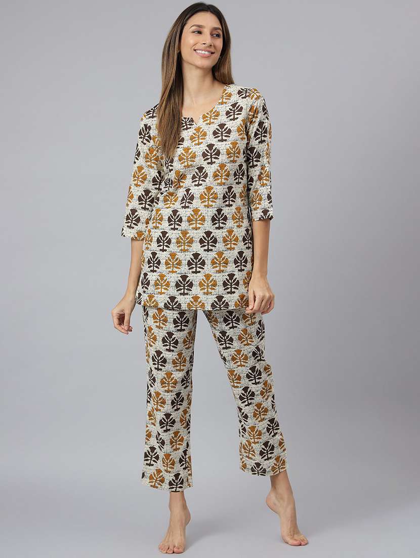 pinted pyjama set nightwear