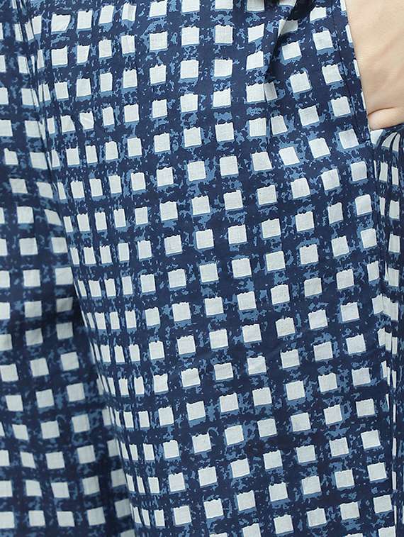 blue printed kurta, pant & dupatta set - 19416161 -  Standard Image - 3