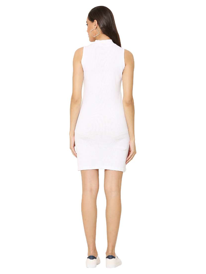women's bodycon solid dress - 19417239 - Standard Image - 3