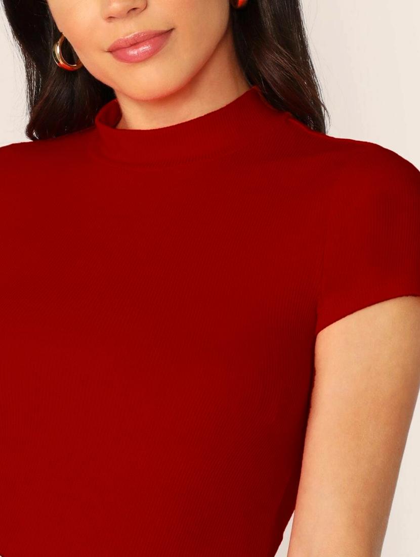 women's crop mock neck top - 19417295 - Standard Image - 3