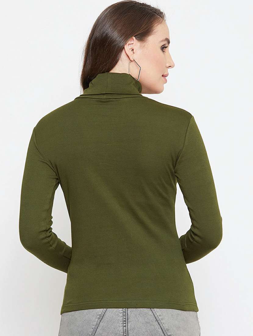 women's straight high neck top - 19417402 -  Standard Image - 3