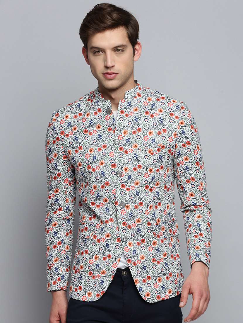 men printed blazer
