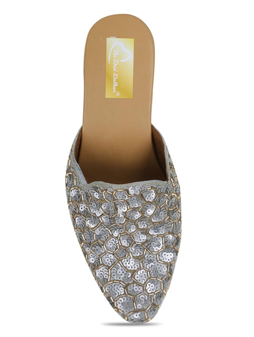 grey synthetic mules sandals - 19418219 - Standard Image - 5
