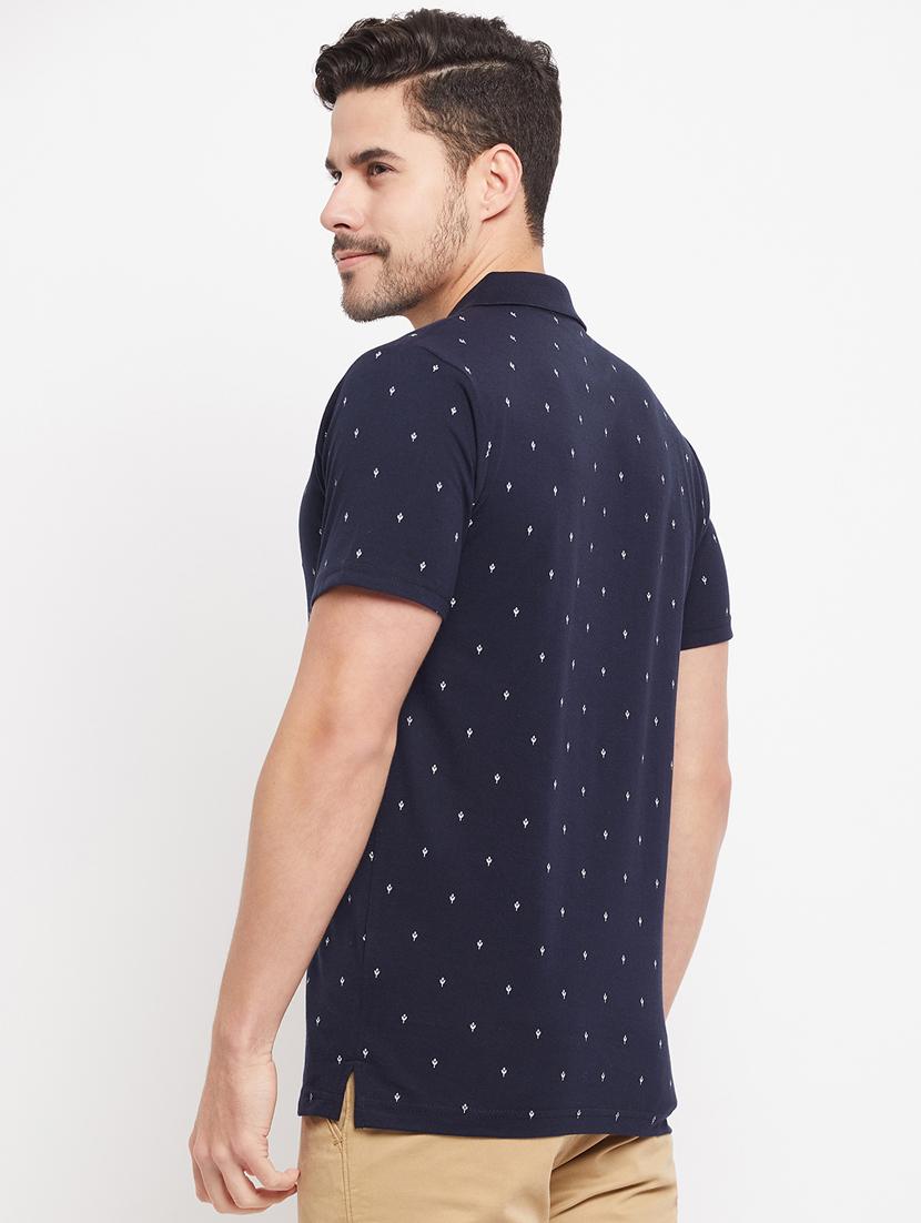 printed cotton blend polo t-shirt - 19420236 - Standard Image - 3