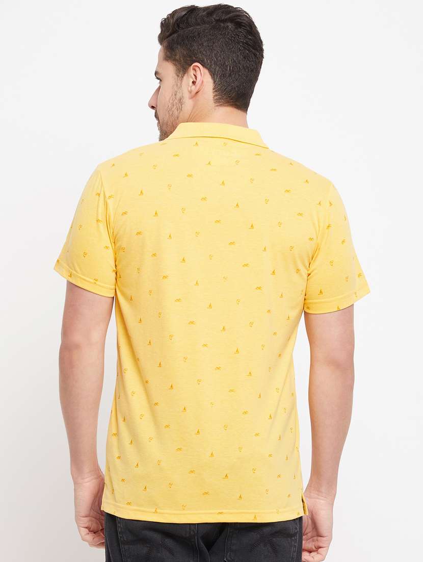 printed cotton blend polo t-shirt - 19420239 - Standard Image - 3