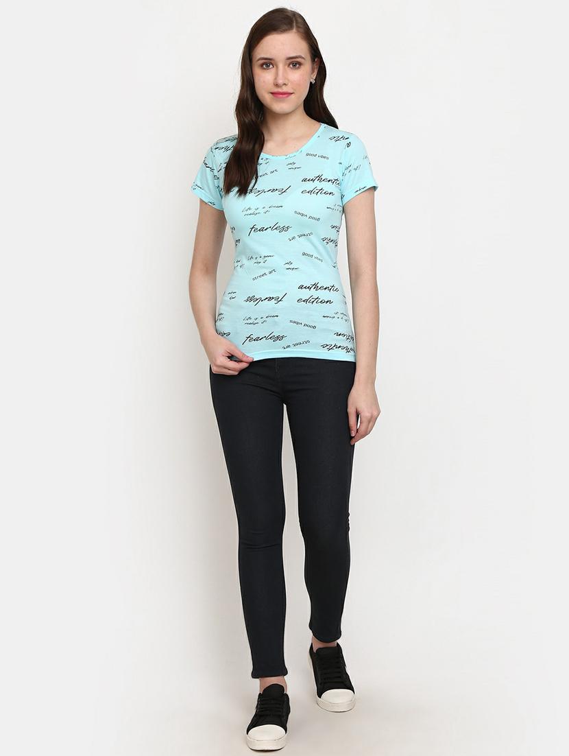 women's all over print round neck t-shirt - 19420675 - Standard Image - 3