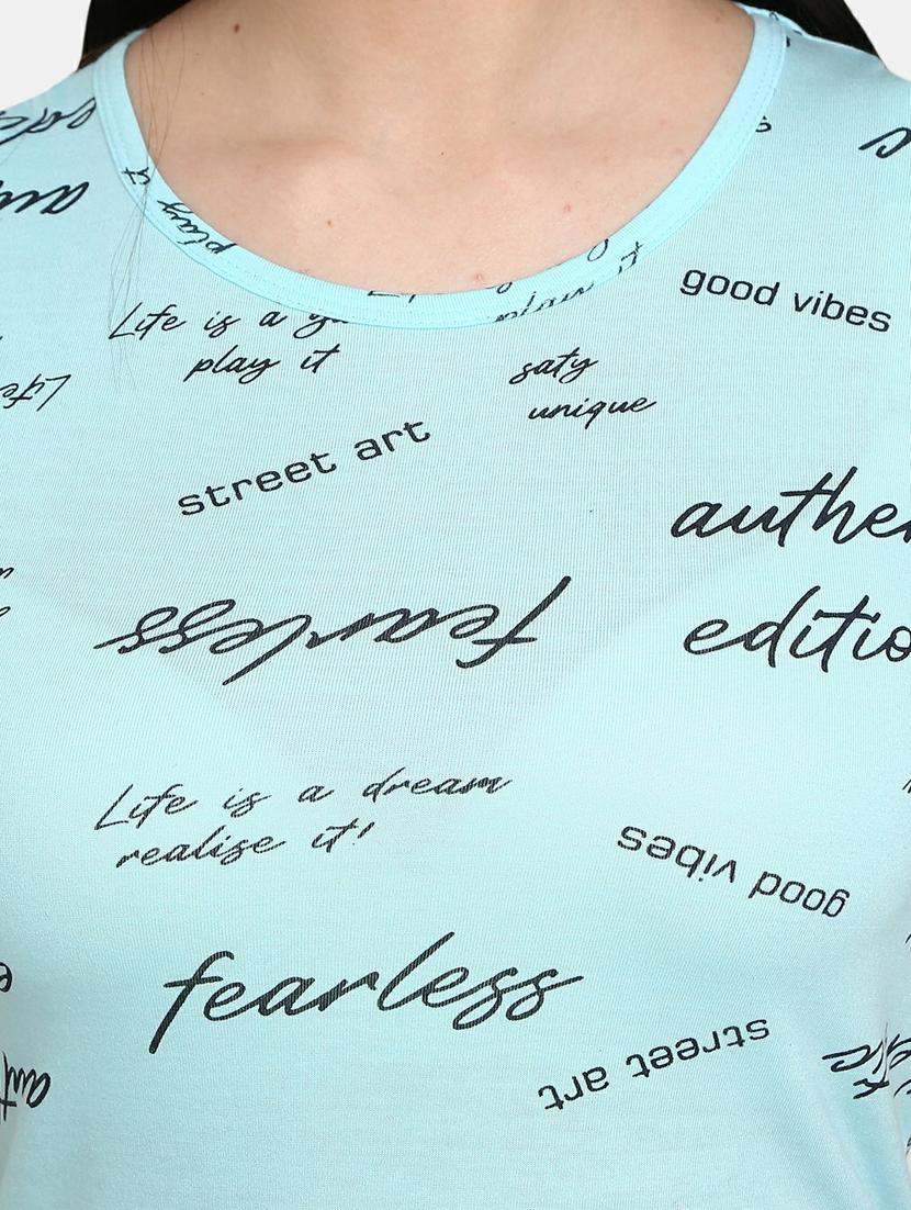 women's all over print round neck t-shirt - 19420675 - Standard Image - 5