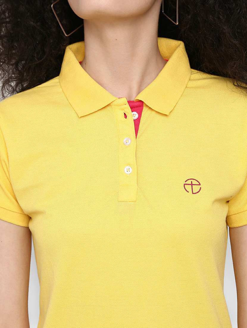 women's plain polo neck t-shirt - 19420697 -  Standard Image - 5