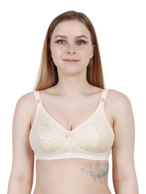 beige cotton blend regular bra - 19421160 - Standard Image - 0