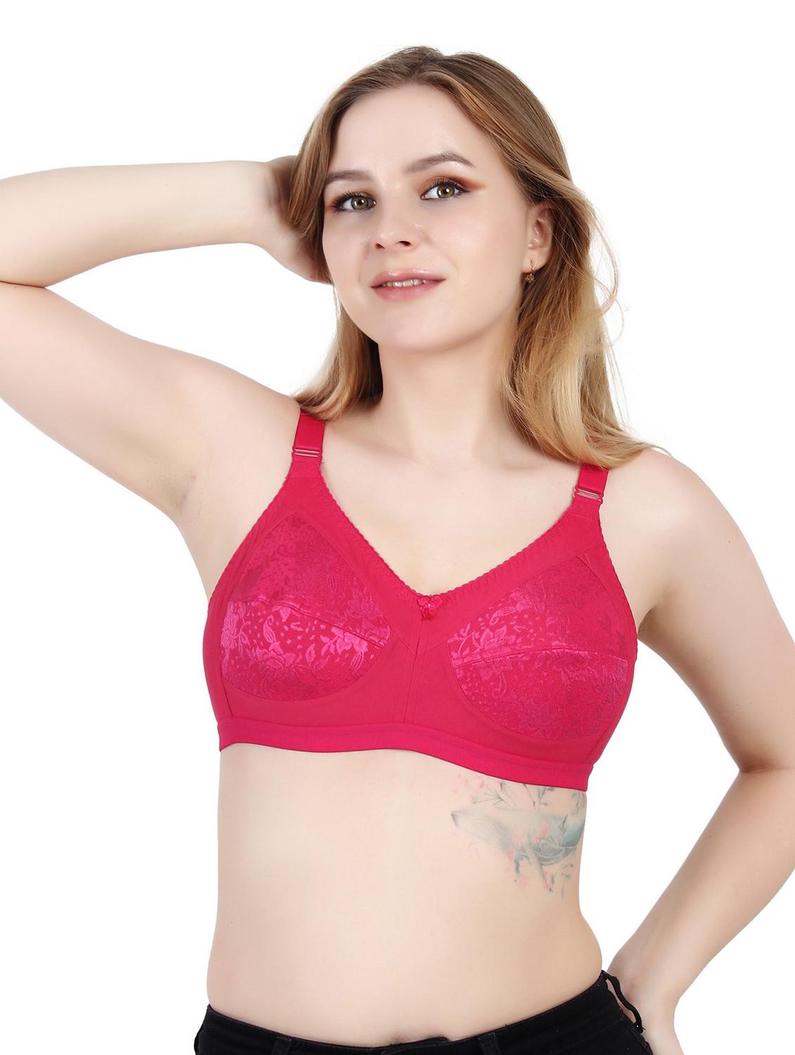purple cotton blend tshirt bra - 19421162 - Zoom Image - 0