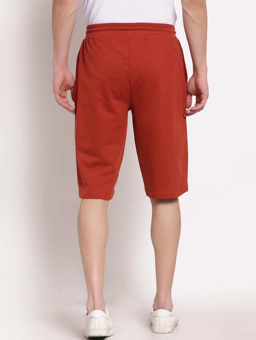 red solid cotton short - 19421480 - Standard Image - 3