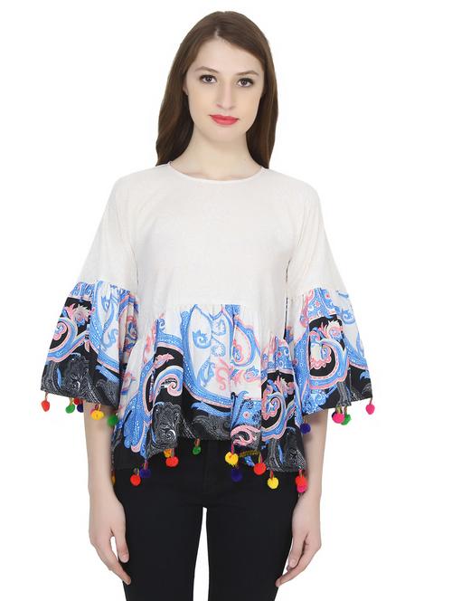 women's a line round neck top - 19421985 -  Standard Image - 0